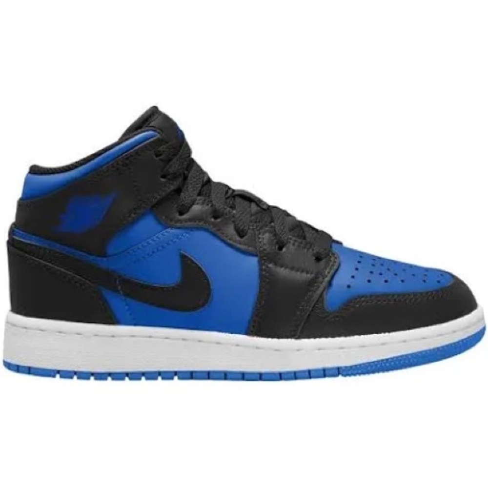 NEW  Air Jordan 1 Mid GS 'Black Royal Blue'